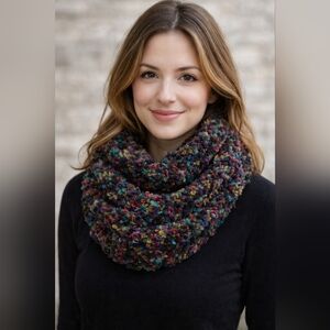 Fuzzy Multicolored Scarf